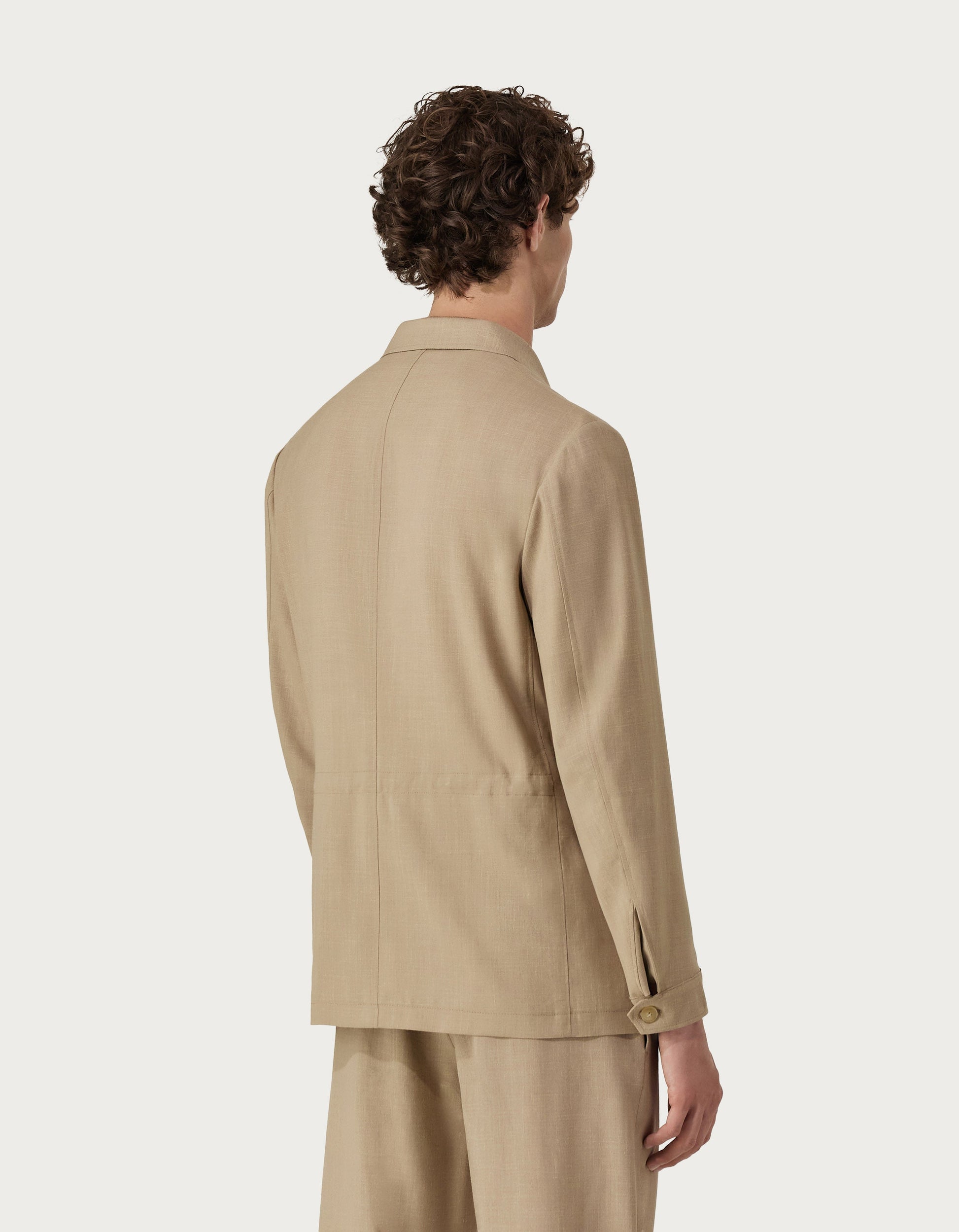 Sand Travel blazer in linen, silk and wool