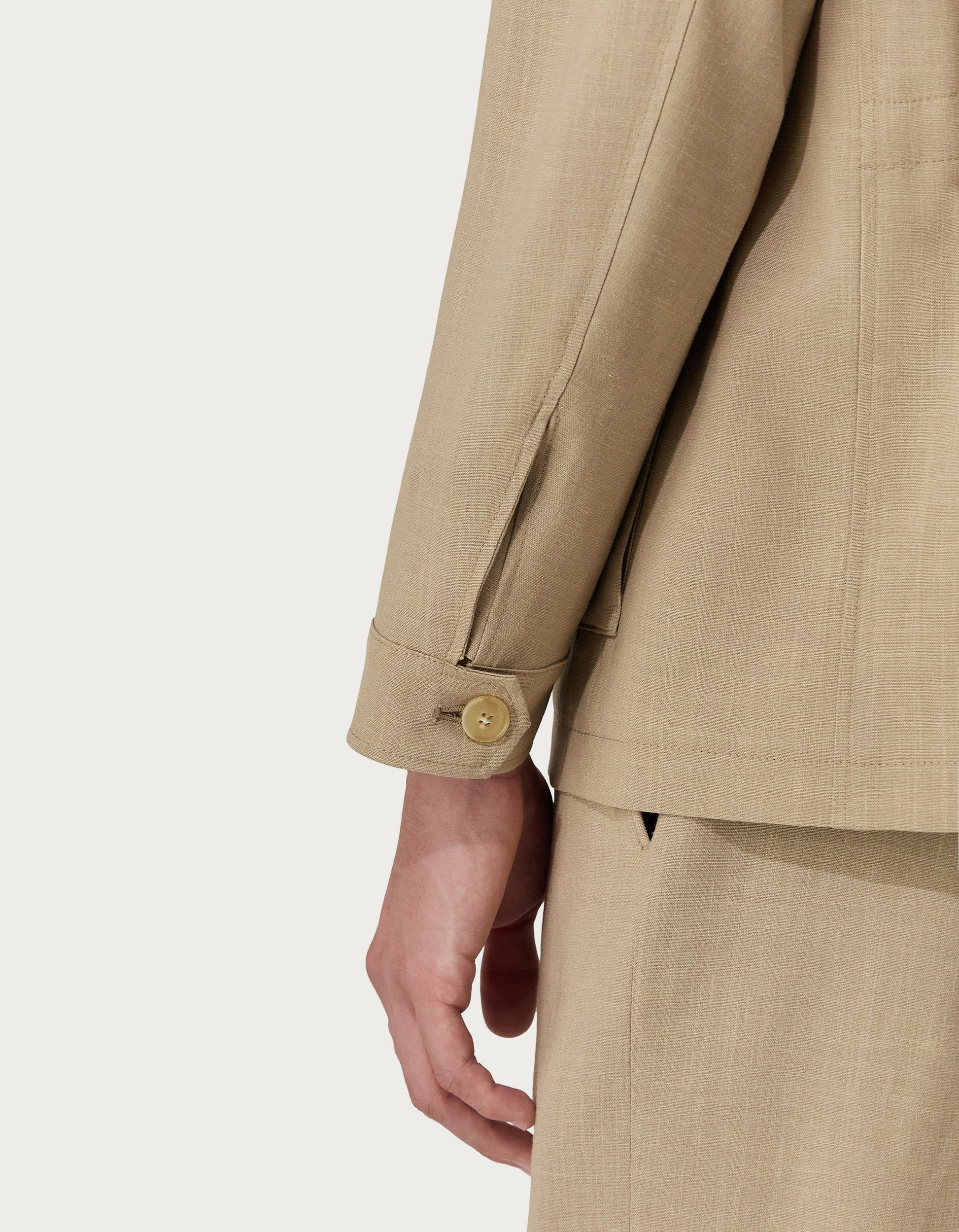 Sand Travel blazer in linen, silk and wool
