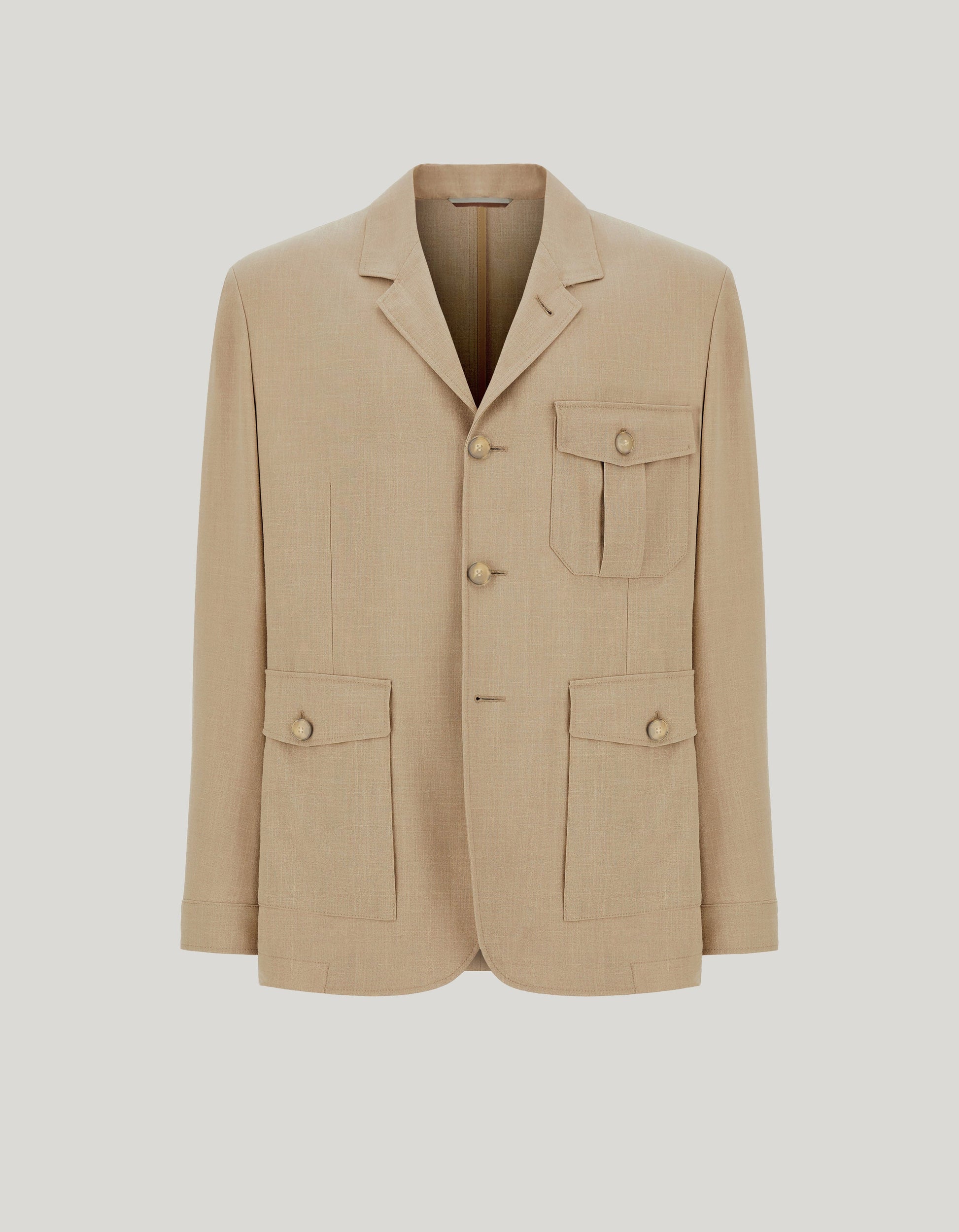Sand Travel blazer in linen, silk and wool