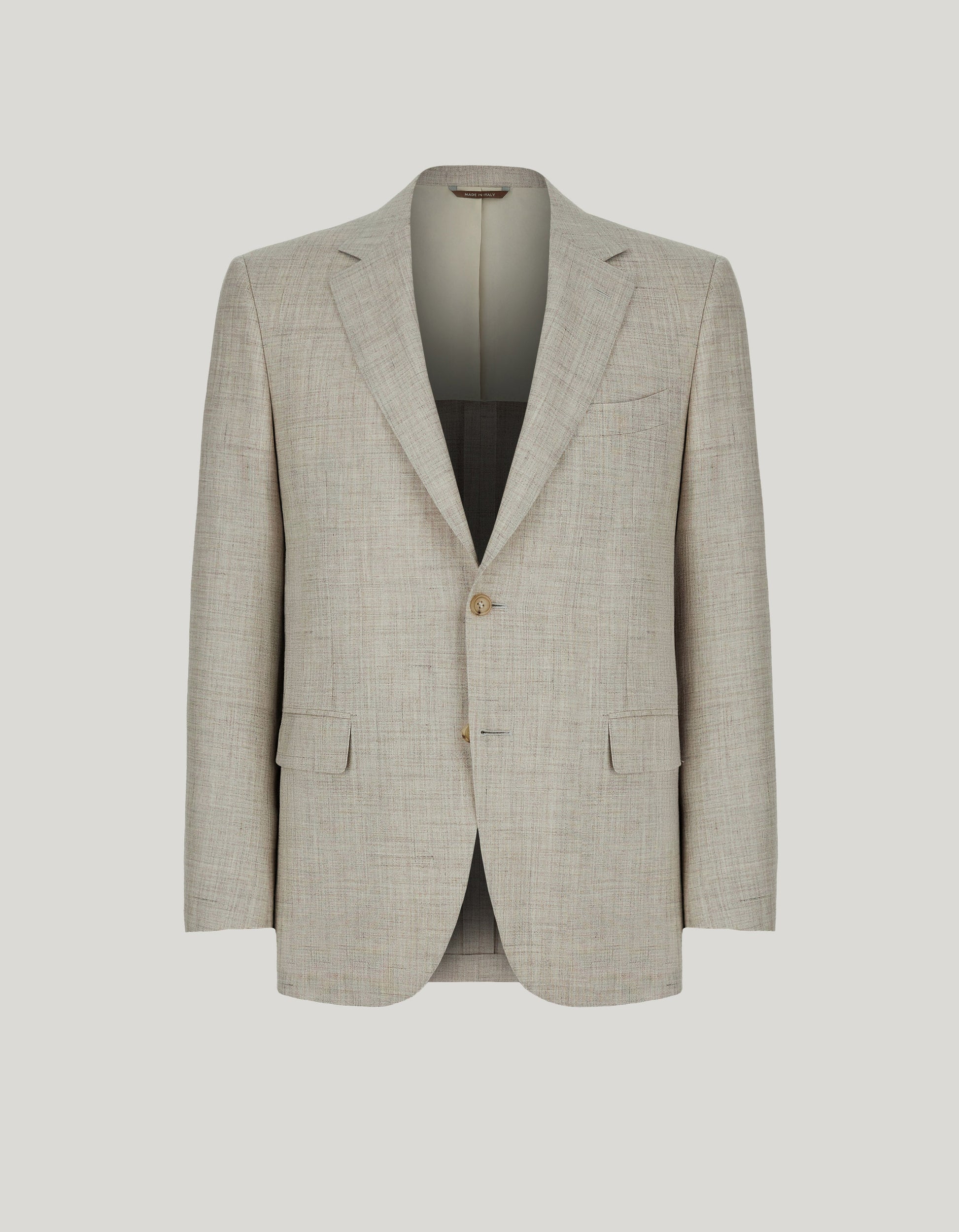 Beige Travel suit in wool, silk and linen