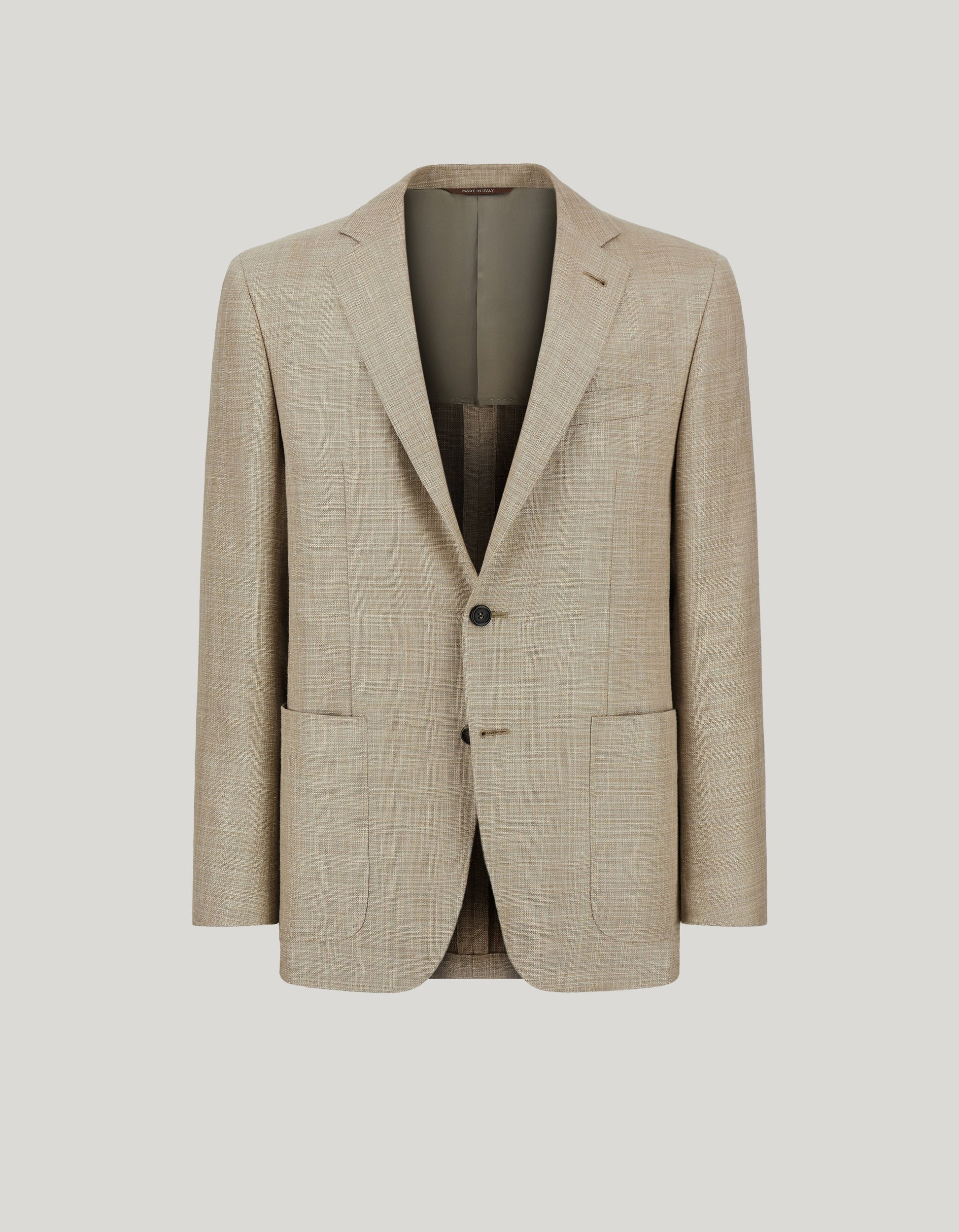 Linen and silk jacket in sand - Exclusive