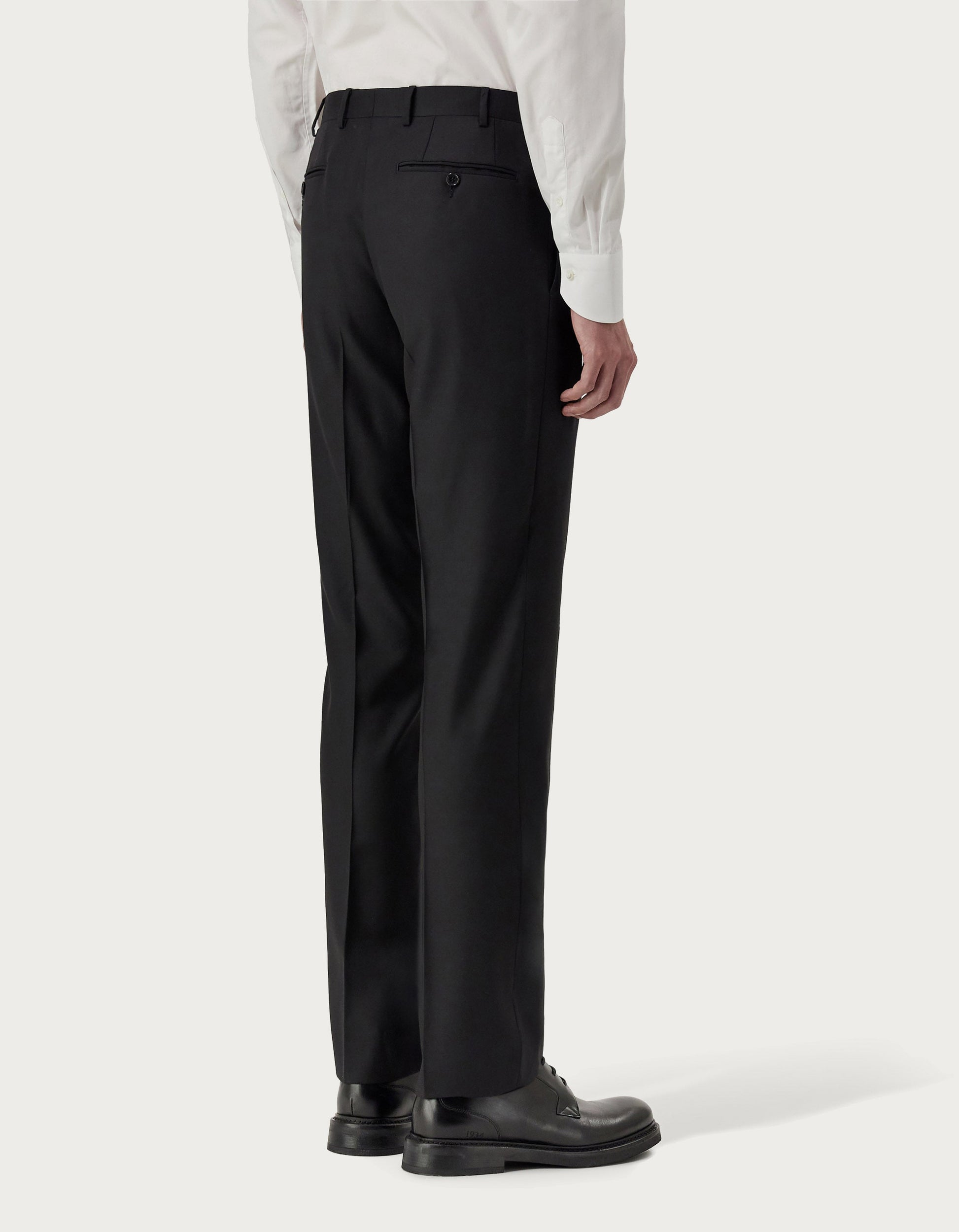 Pants in blue wool