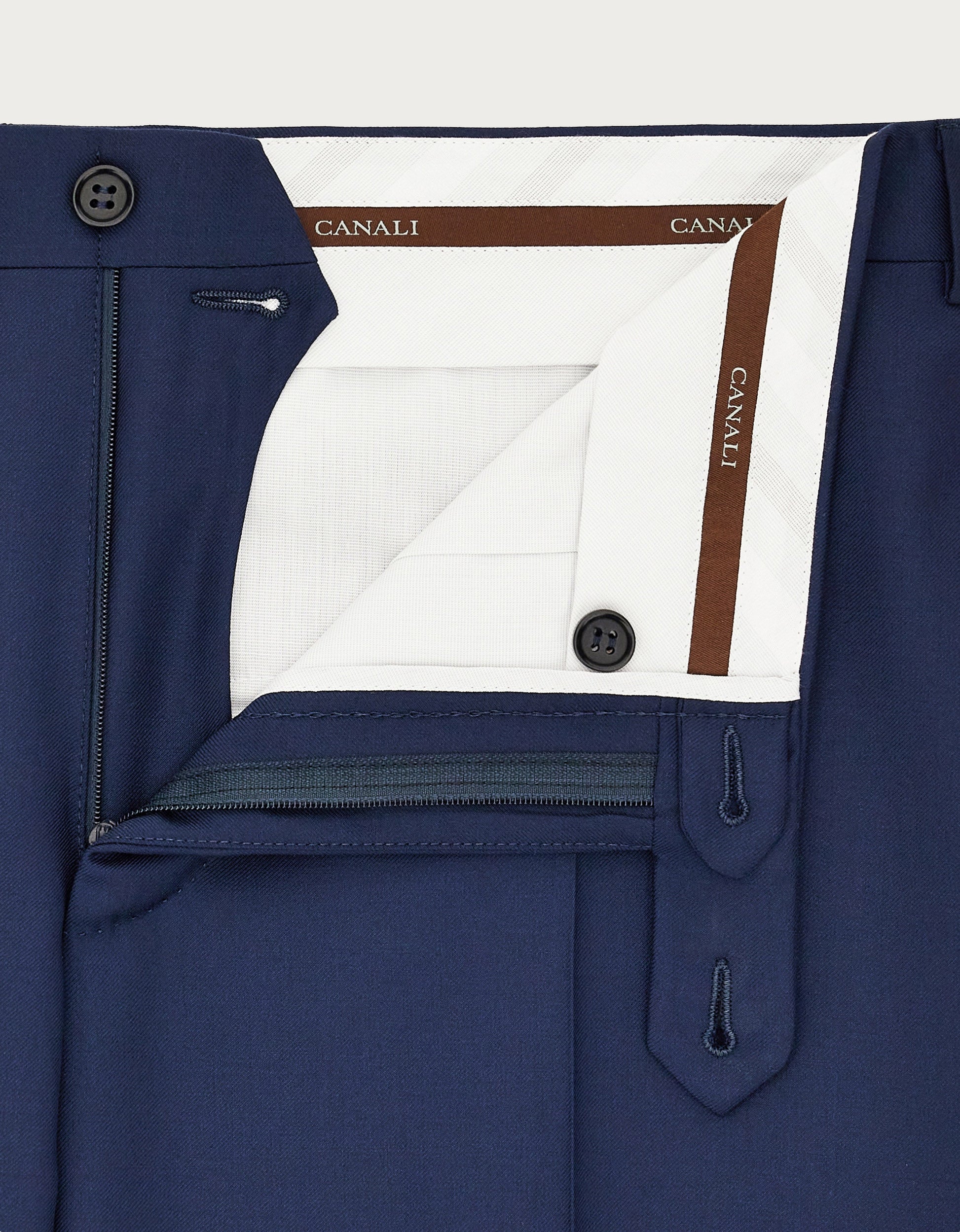 Pants in blue wool