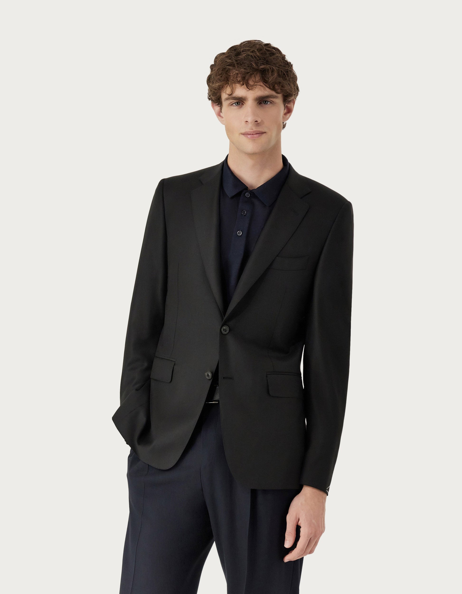 Black pure 150's wool blazer