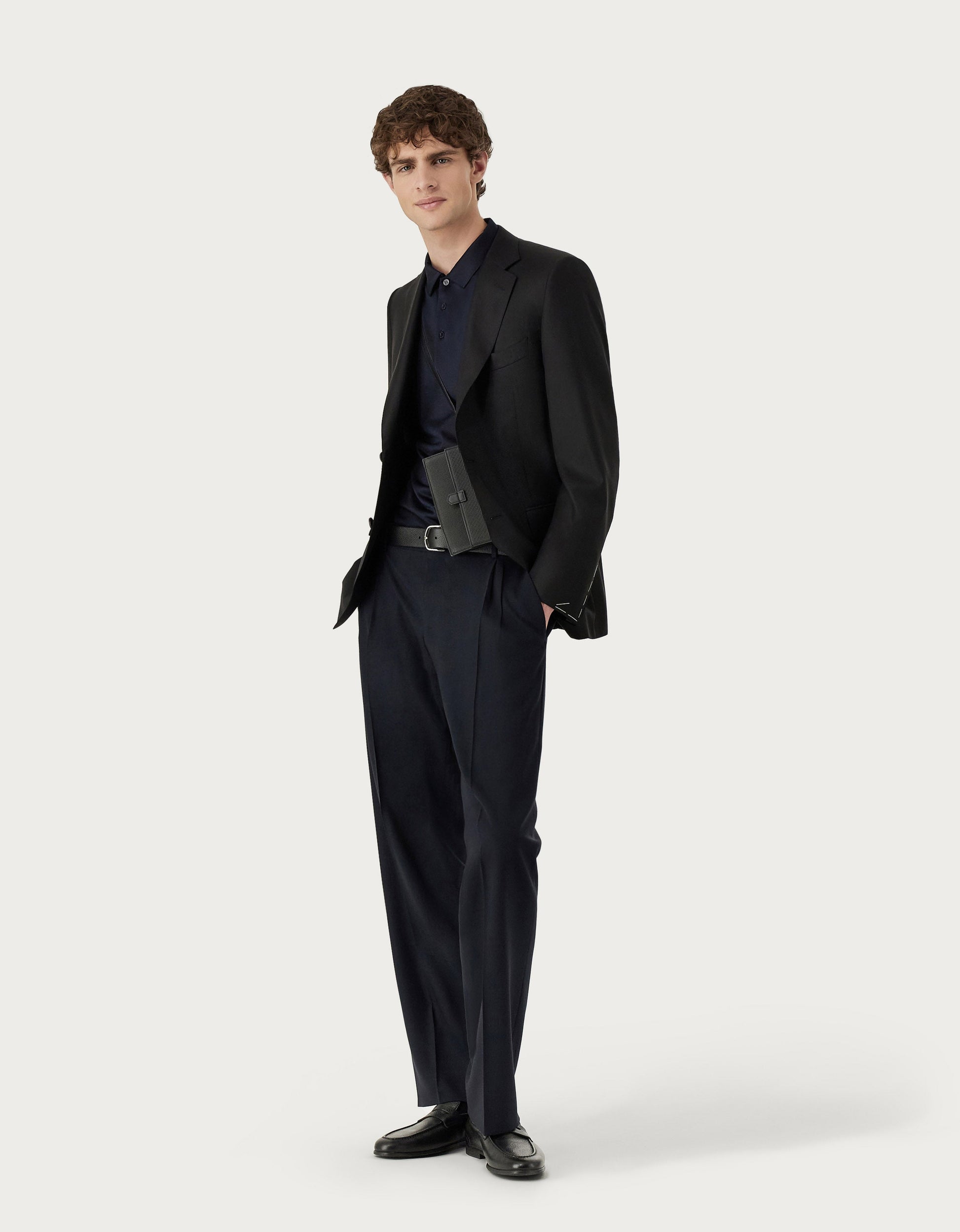 Black pure 150's wool blazer