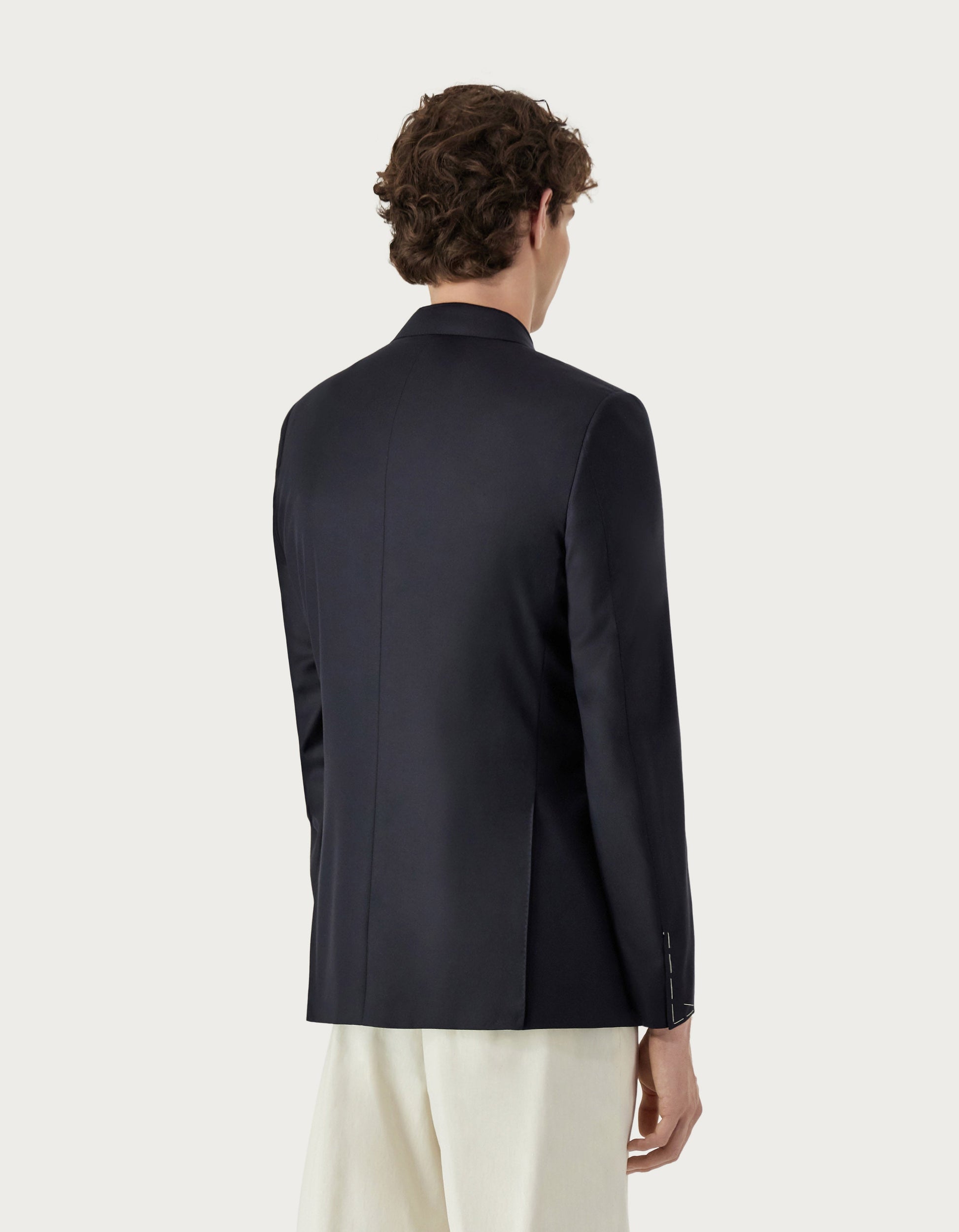 Navy blue pure 150's wool blazer