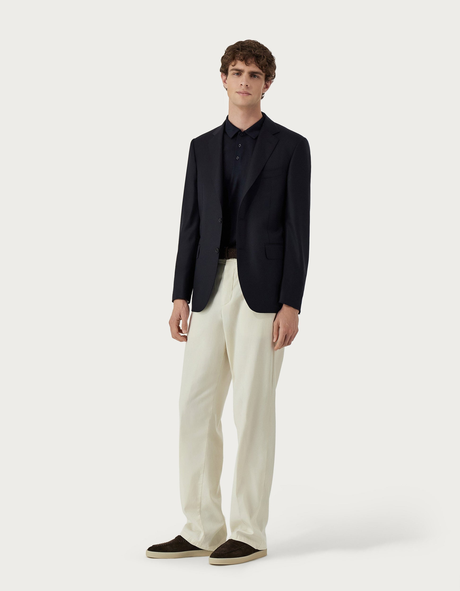 Navy blue pure 150's wool blazer