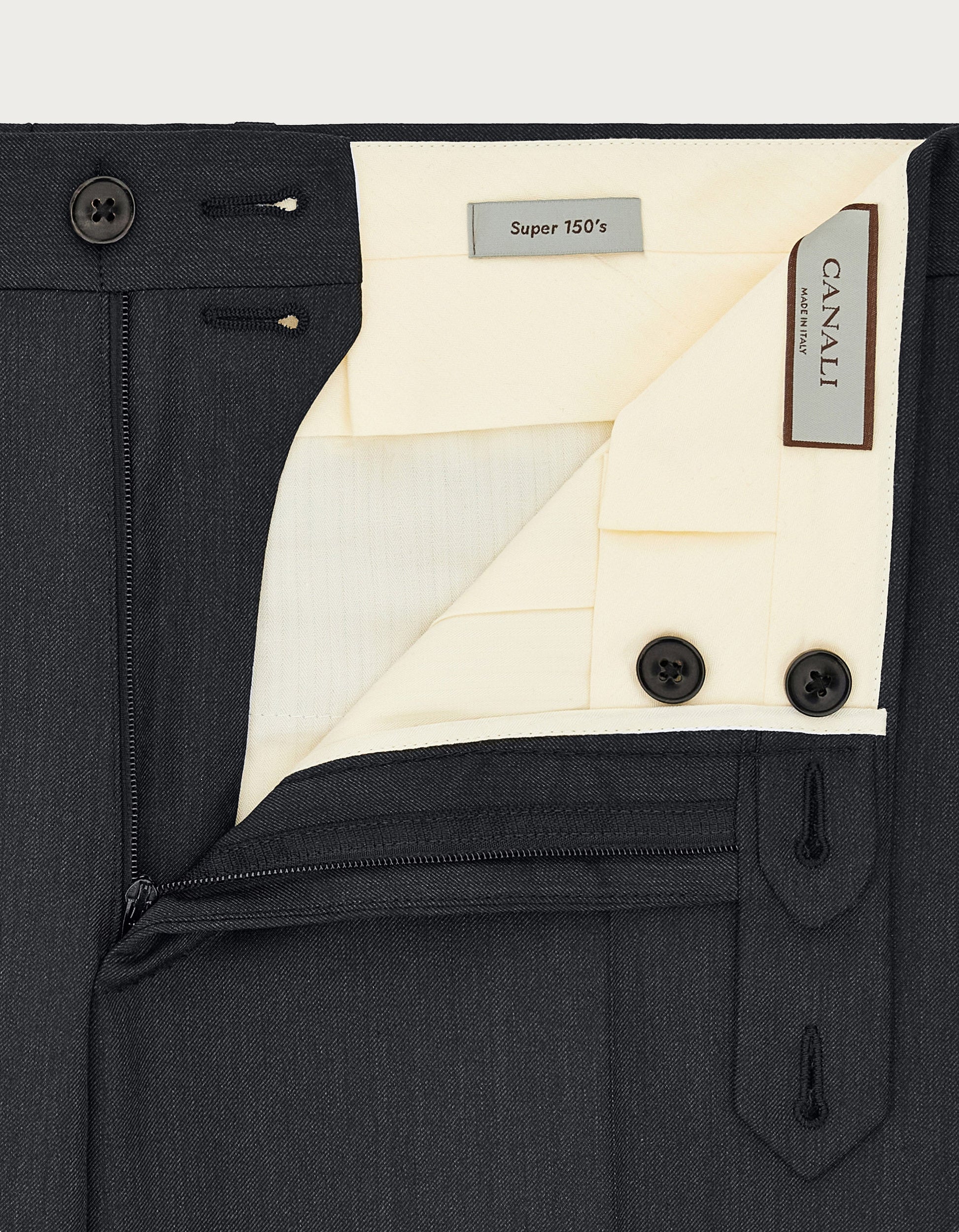 Anthracite pants in 150's wool