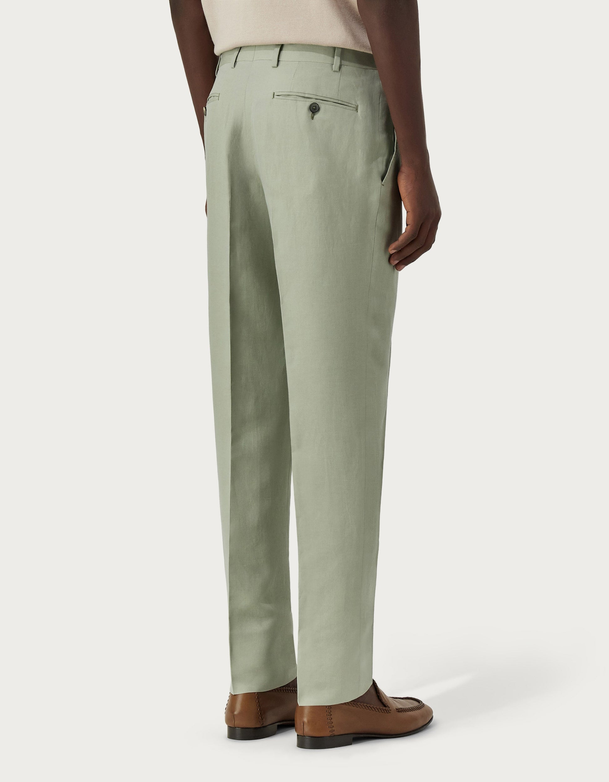 Sage green linen pants